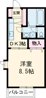 パストラーレ下豊岡【202号室】の間取り