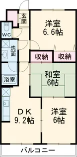 プライムアーバン武蔵小金井【213号室】の間取り
