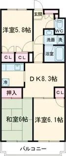 プライムアーバン武蔵小金井【223号室】の間取り