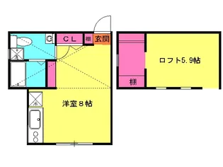 プリマ十六番館【104号室】の間取り