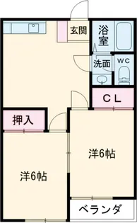 コーポ桂【1階】の間取り