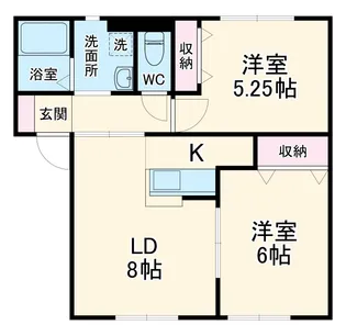 サンビレッヂさくら B【1階】の間取り