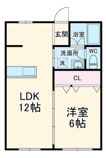 セジュールつきみ野【1階】の間取り