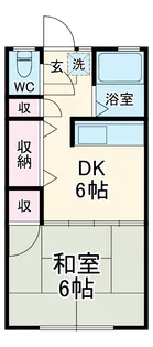 ハイツみのり【101号室】の間取り