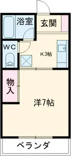 アルモニーアカイシⅡ【102号室】の間取り