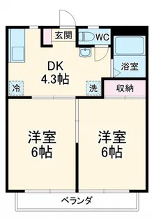 ツインKG【106号室】の間取り