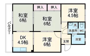 コーポ都【203号室】の間取り