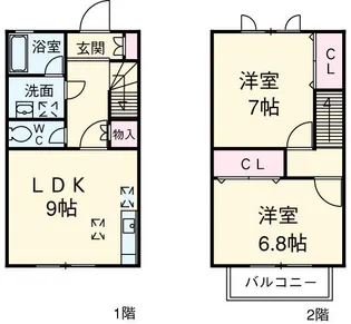 アステル【102号室】の間取り