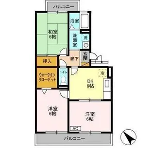 ハイローズ船橋壱番館【3階】の間取り