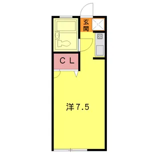 エクセルつくし乃【105号室】の間取り