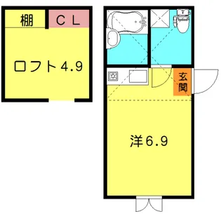 プリマ六番館【1階】の間取り