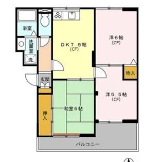 ヴァンベール東川口Ⅱ【1階】の間取り