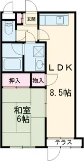 グランリヴェール【101号室】の間取り