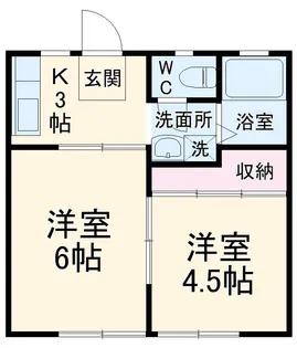 サンハイツ横須賀【101号室】の間取り