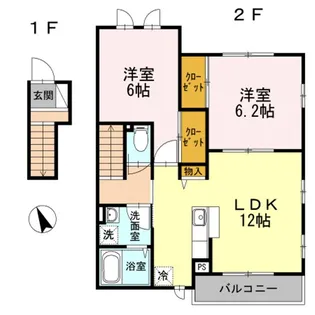 アミティエ公郷町【2階】の間取り