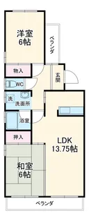 マンションアルス【203号室】の間取り