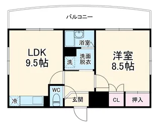 シェルコート高畑【401号室】の間取り