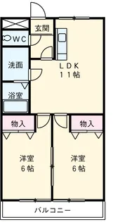 クレールモリⅢ【4階】の間取り