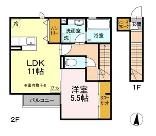 グランメール【2階】の間取り