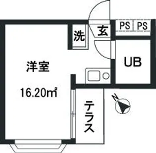 RARA京急大津【1階】の間取り