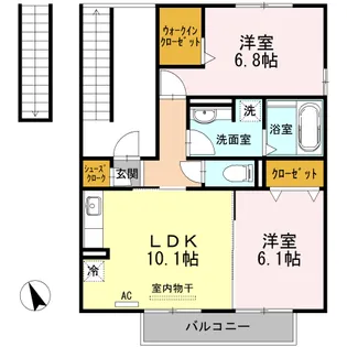 ル・ブルジョン【2階】の間取り
