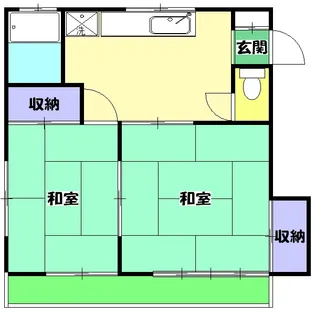 第2コーポ美鈴【201号室】の間取り