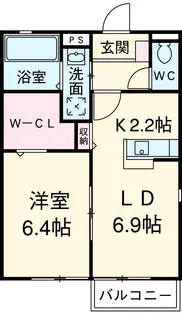 ラシーネ古井【2階】の間取り