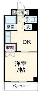 ベルローズタキモト【207号室】の間取り