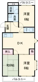 パークヒルズささめ【3階】の間取り