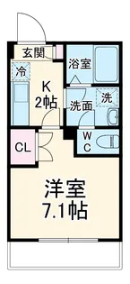 ルミエール ブラン【1階】の間取り