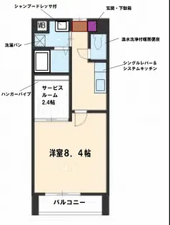 ヴィラ・ルミエール【102号室】の間取り
