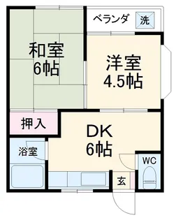 ローズハイツA【1階】の間取り