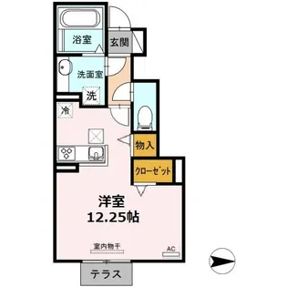 エグゼコート西浅井【103号室】の間取り