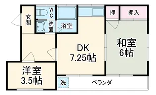 コーポ山口【B号室】の間取り