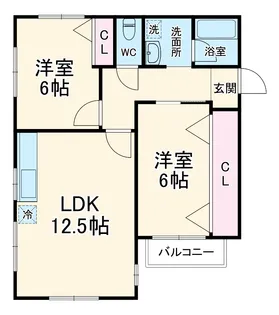 Jハイツ C棟【2階】の間取り