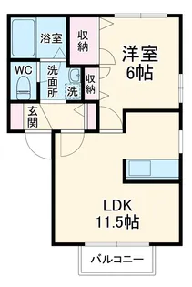 クレールドルフA【101号室】の間取り