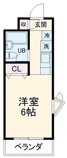 ハイツ大門【201号室】の間取り
