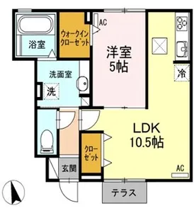 メゾンエスポワール【1階】の間取り