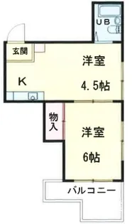 恩田レジデンス【4-D号室】の間取り