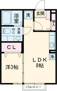 メゾンプリムローズ【203号室】の間取り