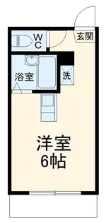 あさひレジデンス上中居【104号室】の間取り