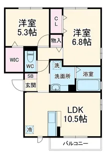 エスペーロ八潮【2階】の間取り