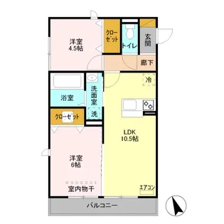 ヴァンフレイス早稲田【1階】の間取り