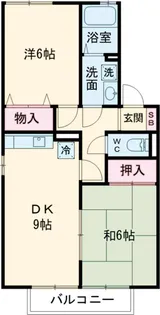 シュガーハイツB【202号室】の間取り