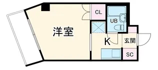 レジデンツア元住吉【1階】の間取り
