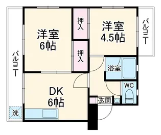 海老名三紫コーポ【3階】の間取り