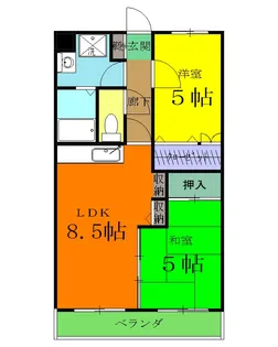 ヴィラリバーサイド【206号室】の間取り