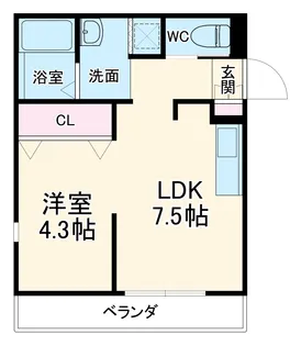 ヴィラ山之手【2階】の間取り