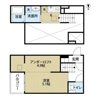カーサ カリーナ【103号室】の間取り