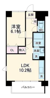 名藤ビル【6A号室】の間取り